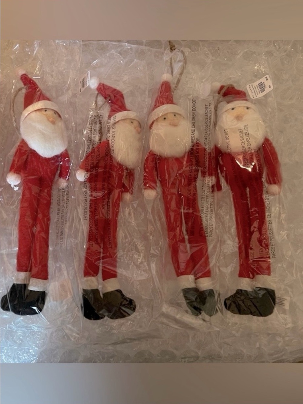 Pottery Barn Santa Claus Ornaments